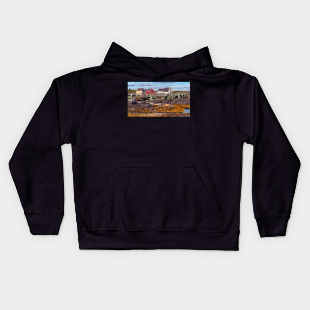 Low Tide at Blue Rocks 05 Kids Hoodie by kenmo